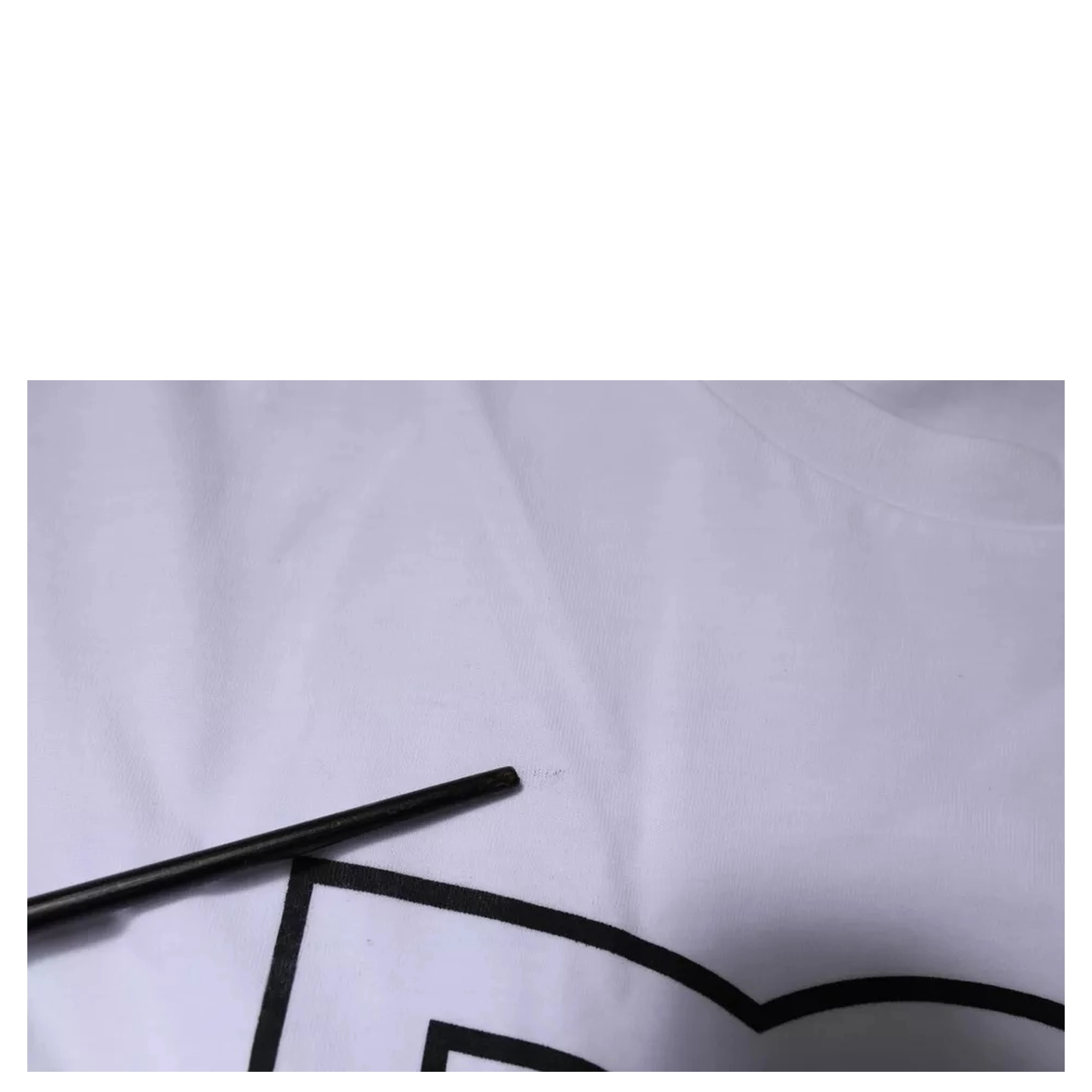 White DG Logo Cotton Crew Neck T-shirt