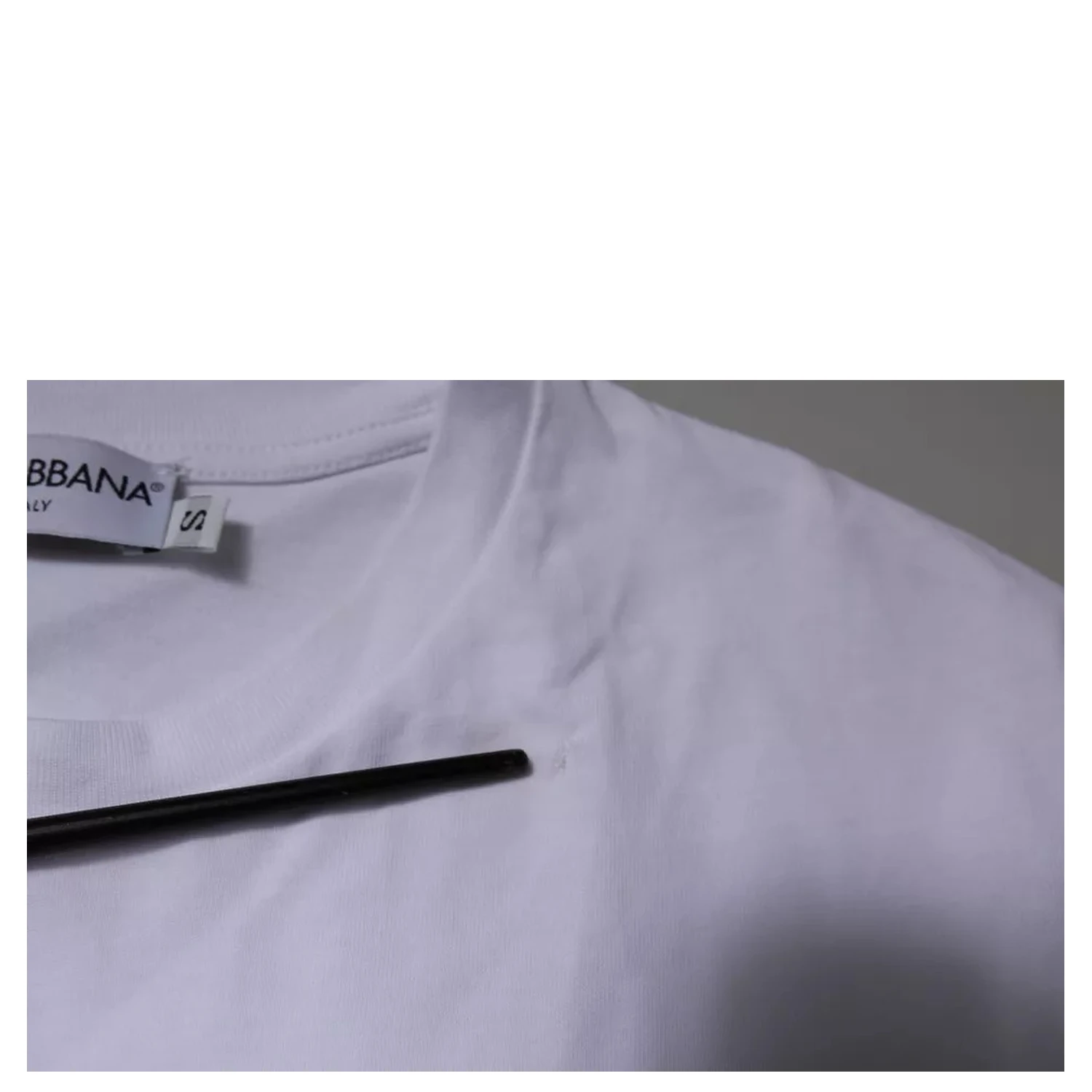 White DG Logo Cotton Crew Neck T-shirt