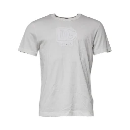 White DG Logo Cotton Crew Neck T-shirt