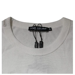 White DG Logo Cotton Crew Neck T-shirt