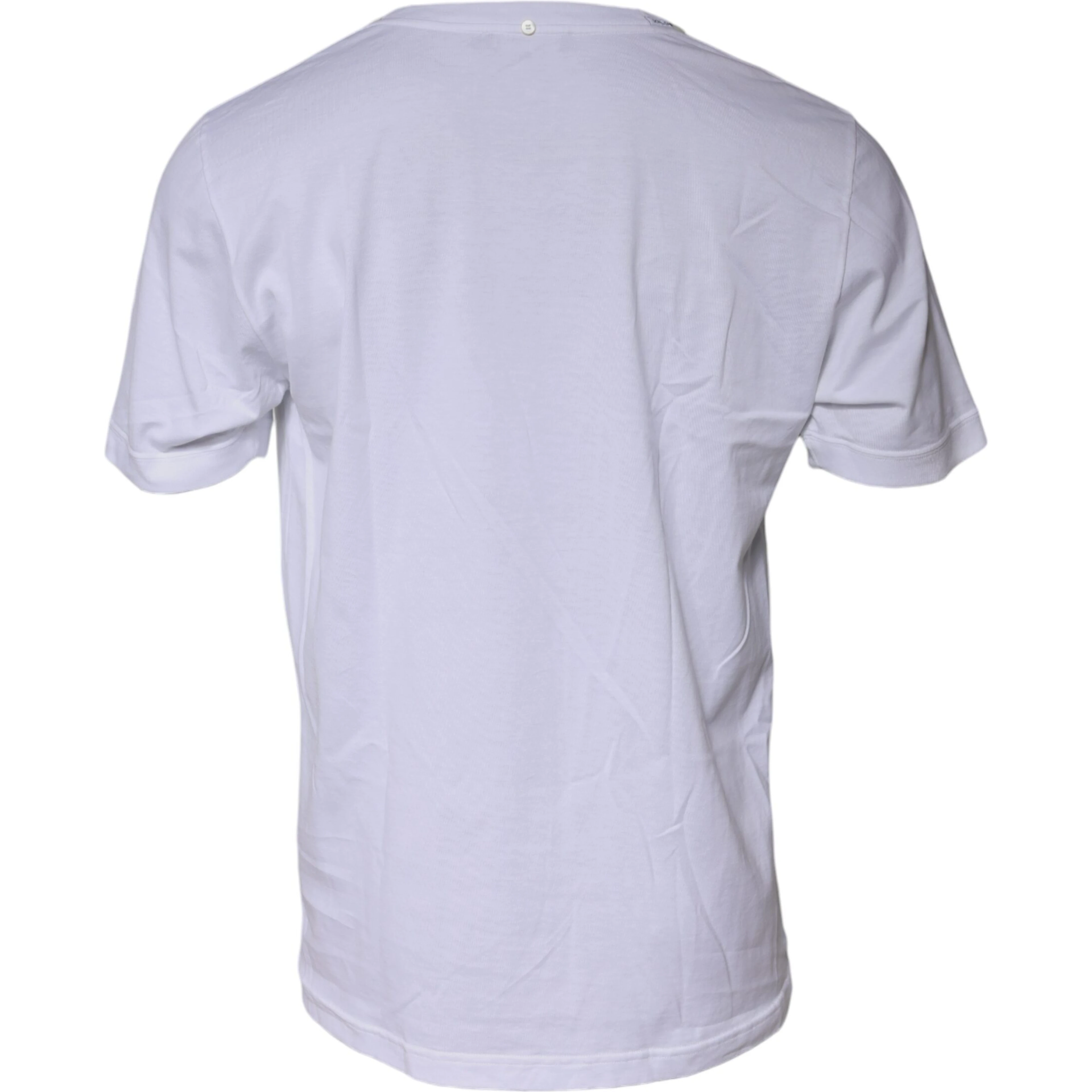 White Cotton Crew Neck Short Sleeves T-shirt