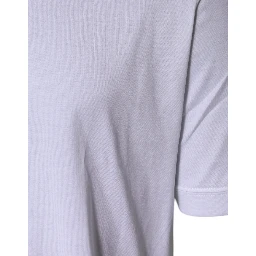 White Cotton Crew Neck Short Sleeves T-shirt