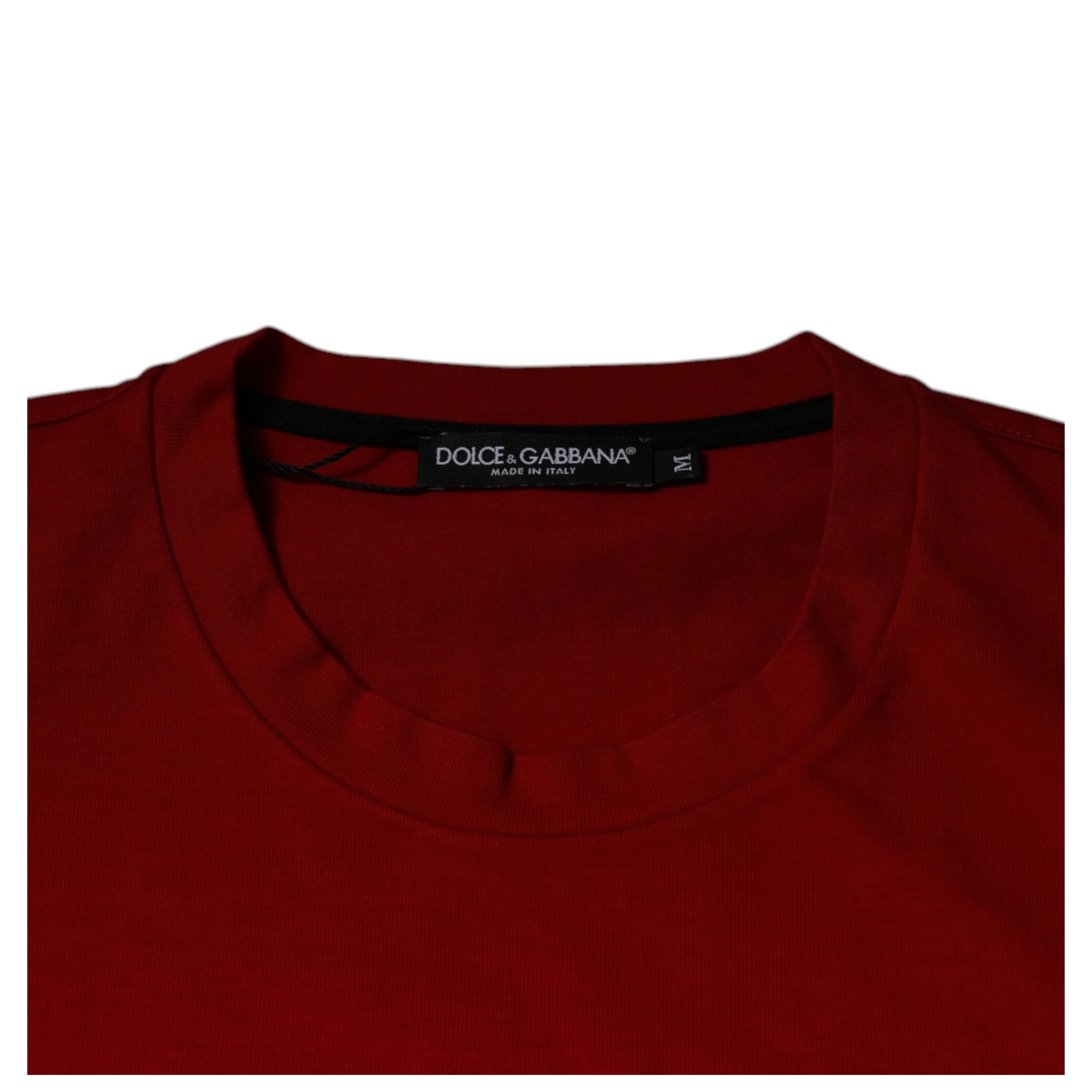 Red DG Eye Cotton Crew Neck T-shirt