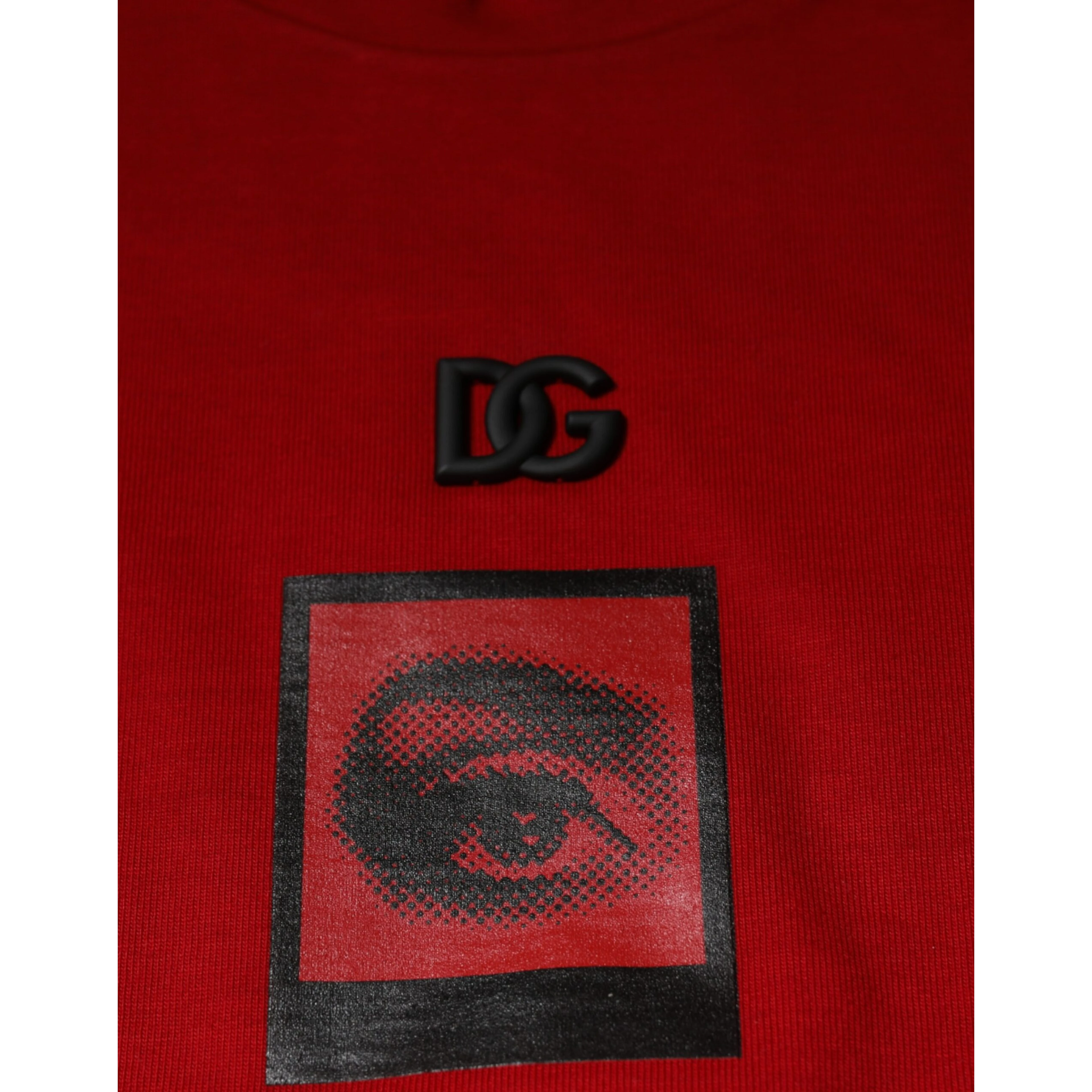 Red DG Eye Cotton Crew Neck T-shirt