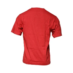 Red DG Logo Cotton Crew Neck T-shirt