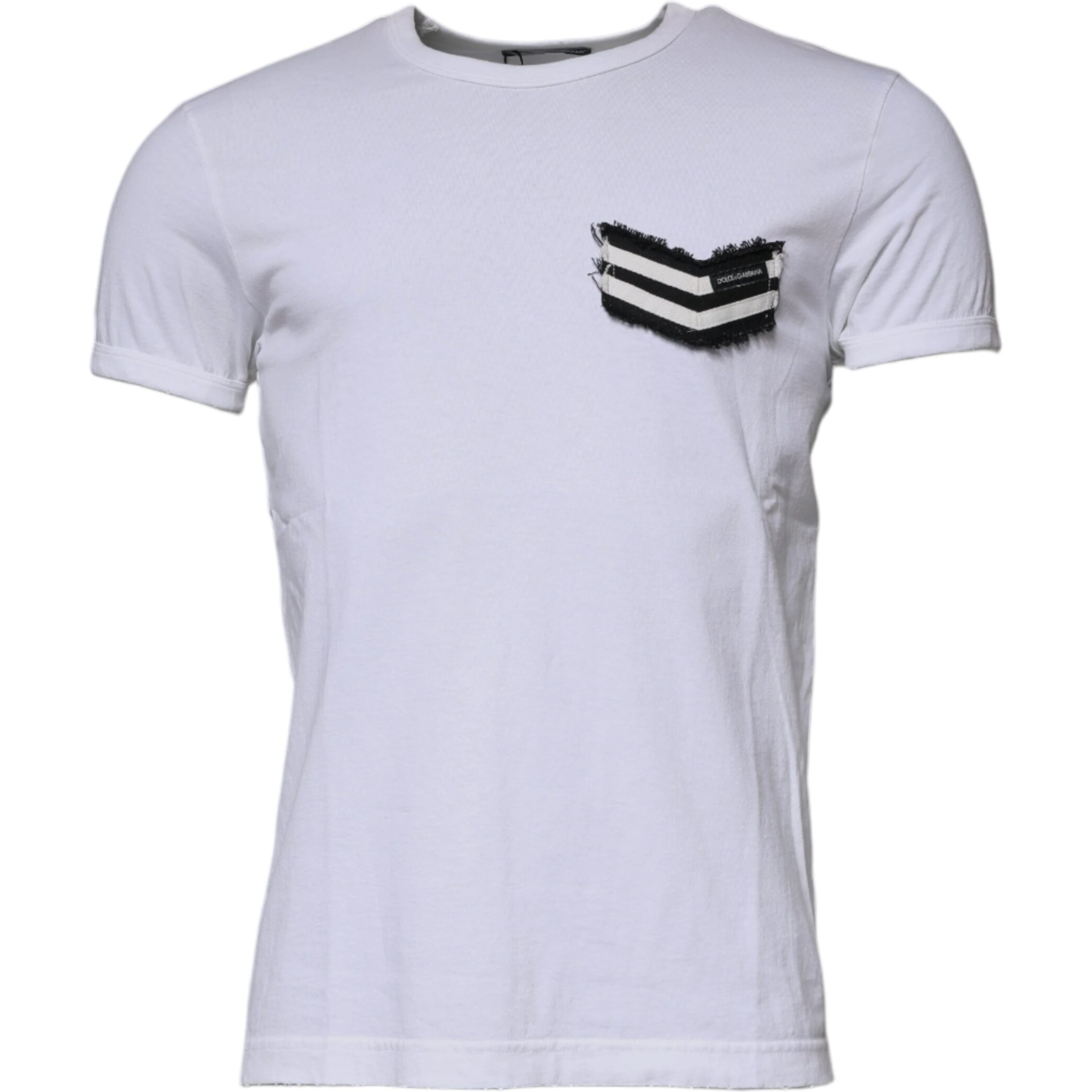 White Stripes Crew Neck Short Sleeves T-shirt