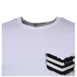 White Stripes Crew Neck Short Sleeves T-shirt