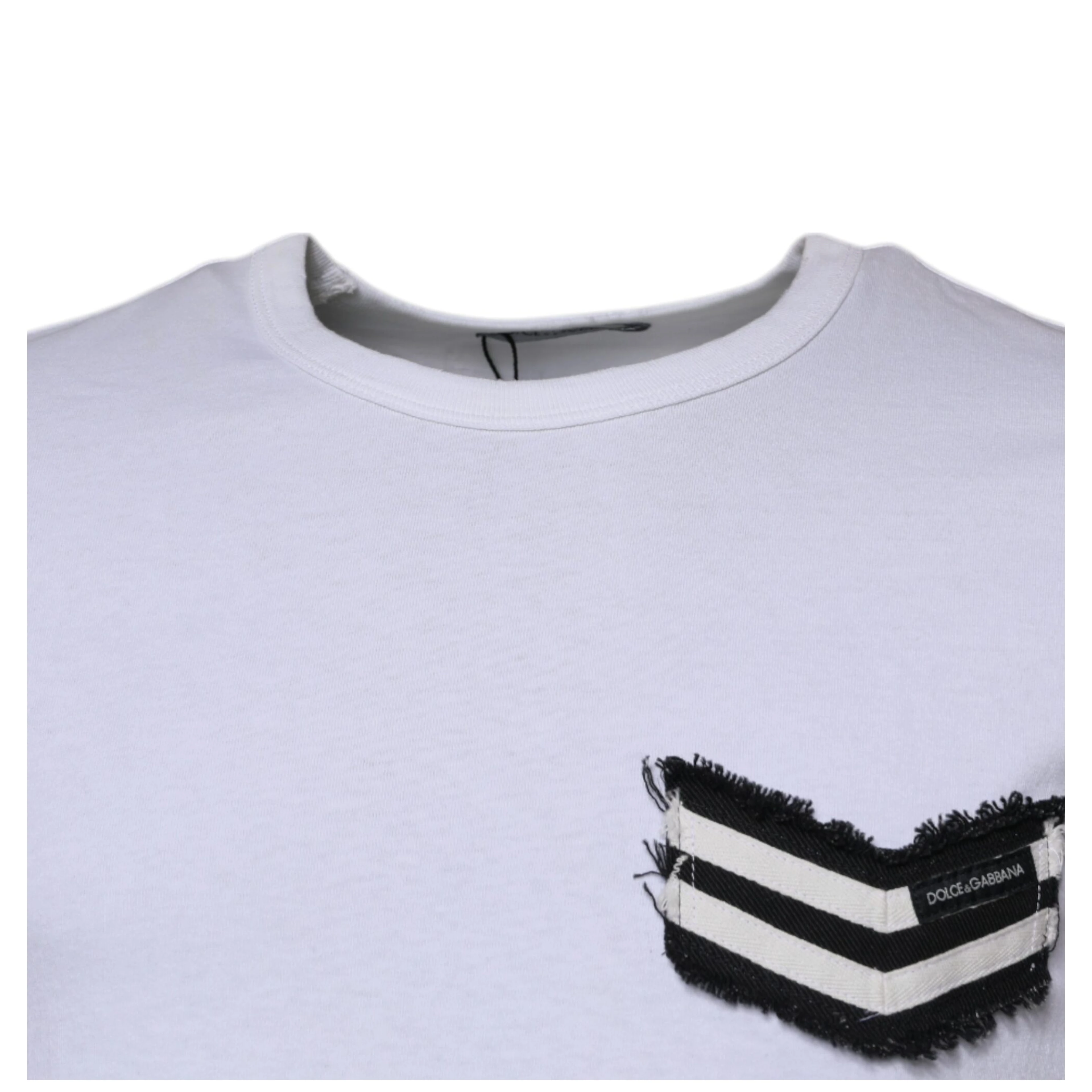 White Stripes Crew Neck Short Sleeves T-shirt