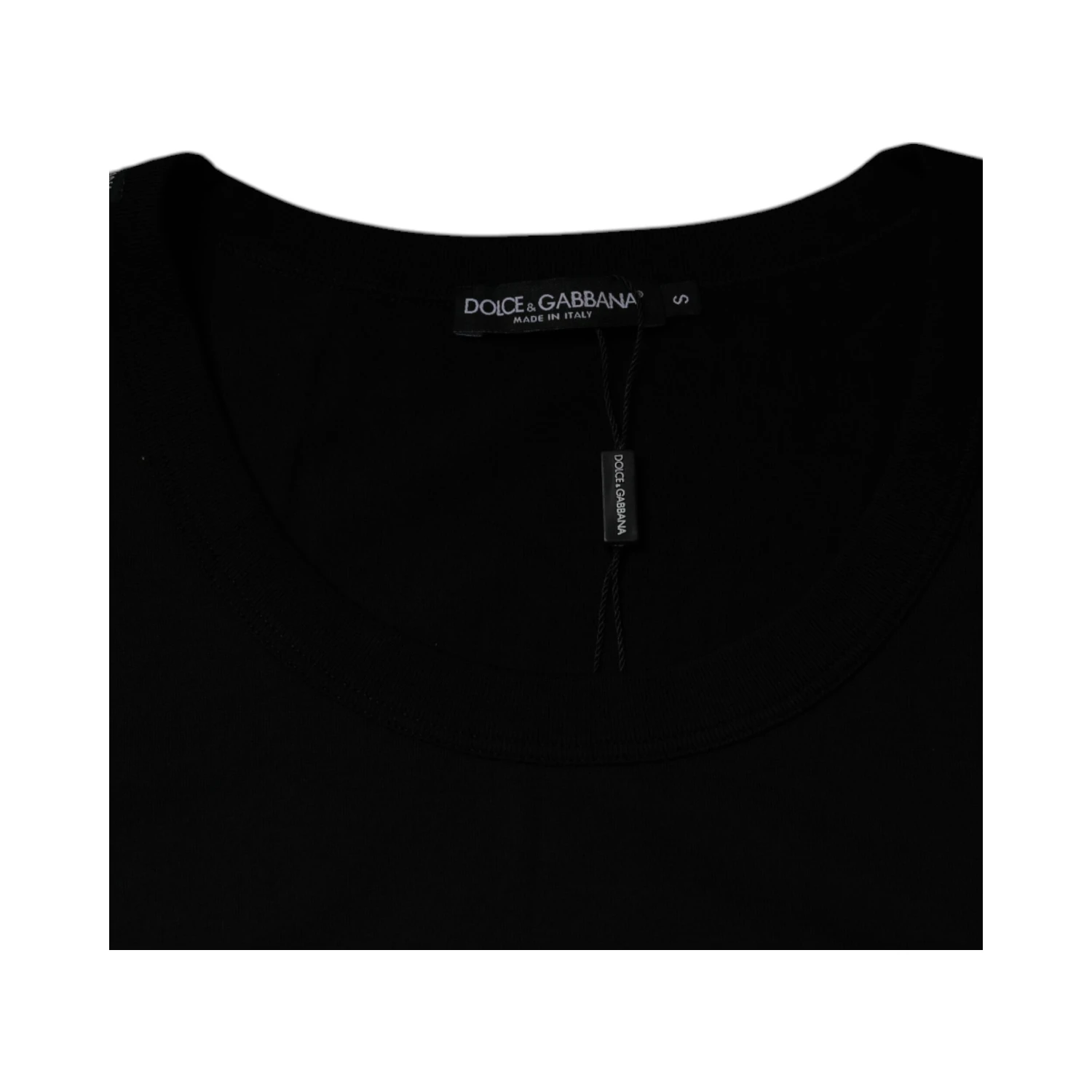 Black Cotton Round Neck Sleeveless T-shirt