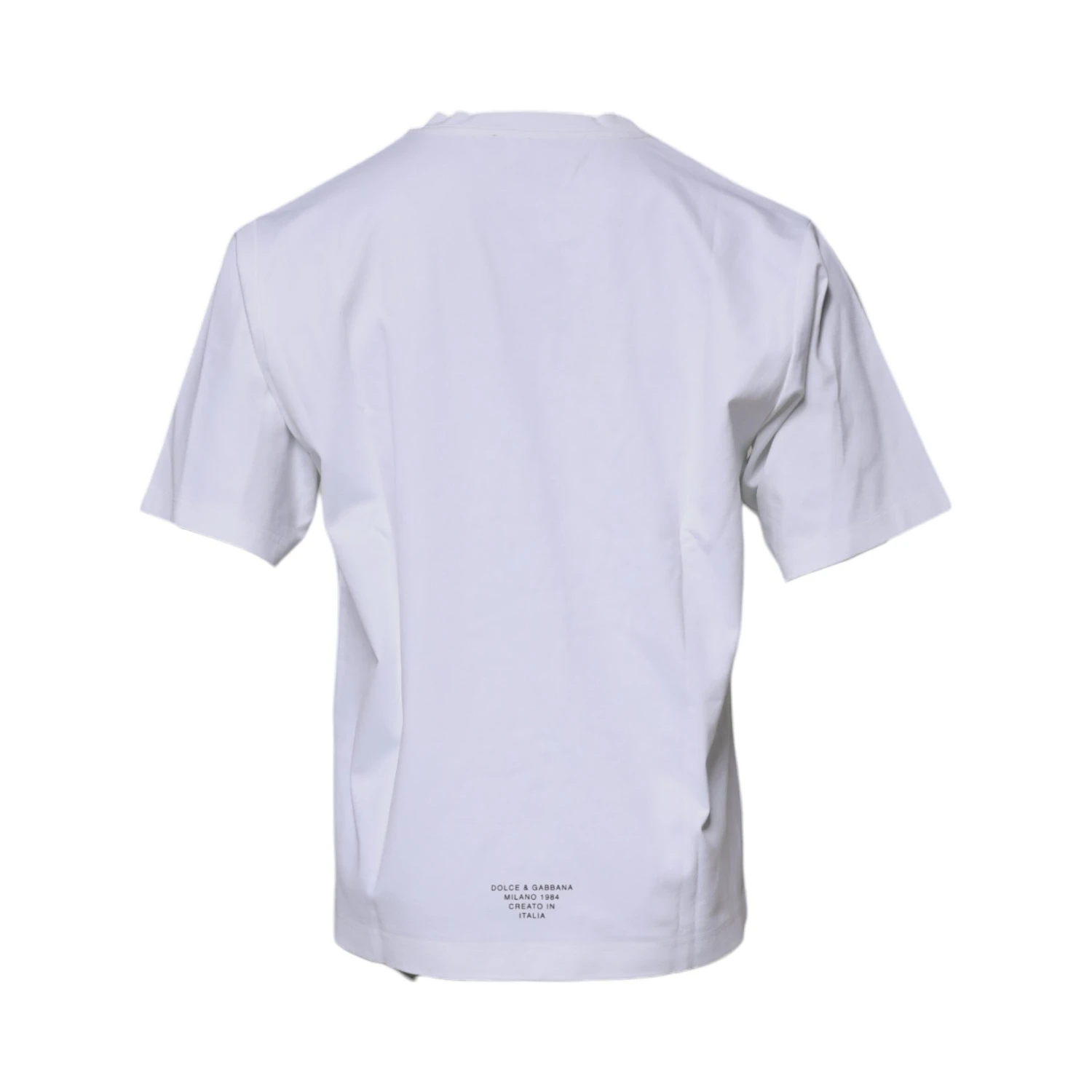 White DG Logo Cotton Crew Neck T-shirt