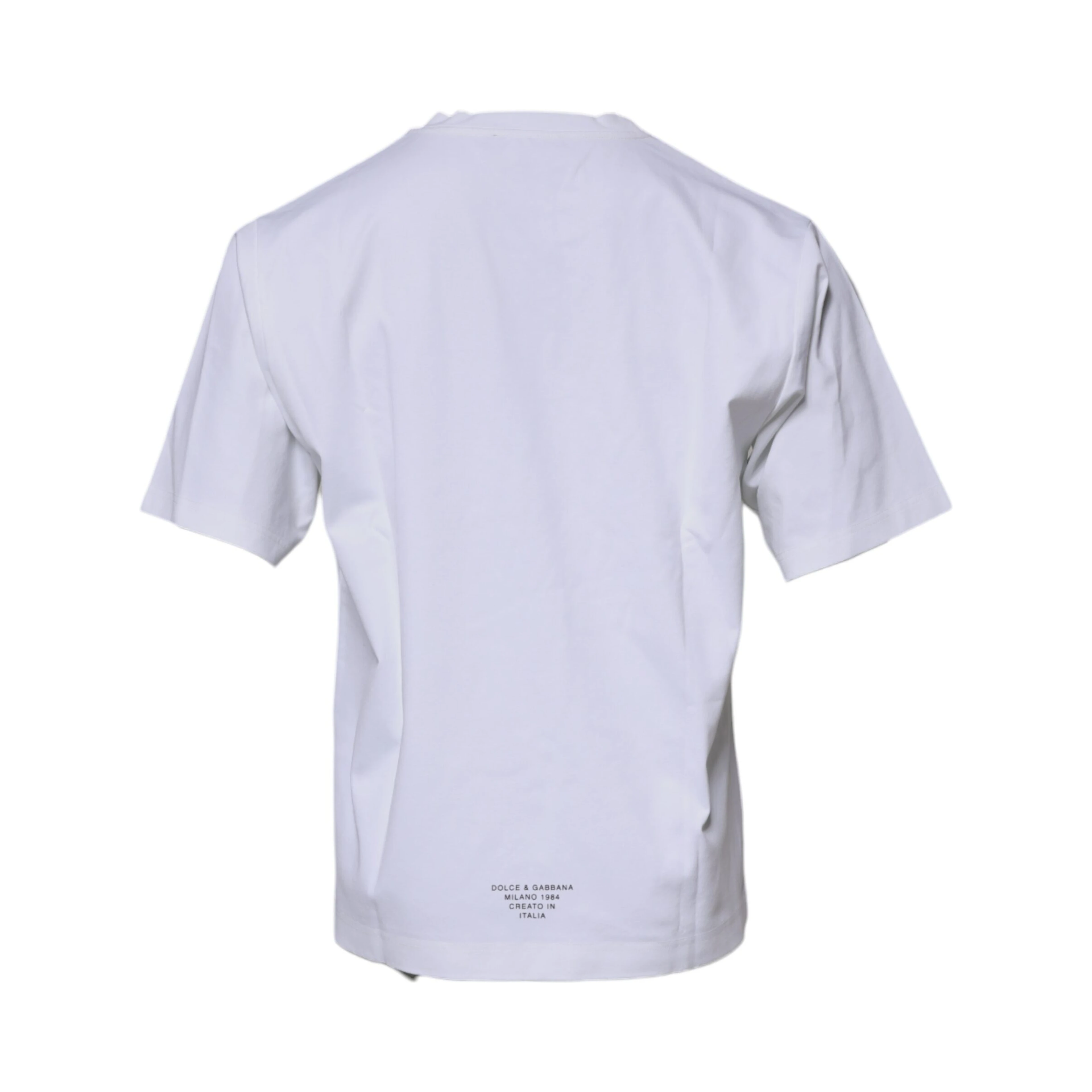 White DG Logo Cotton Crew Neck T-shirt