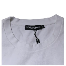 White DG Logo Cotton Crew Neck T-shirt