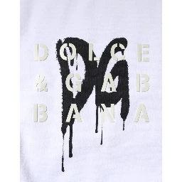 White DG Logo Cotton Crew Neck T-shirt