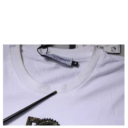 White DG Logo Cotton Crew Neck T-shirt