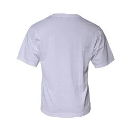 White Graphic Print Cotton Crew Neck T-shirt