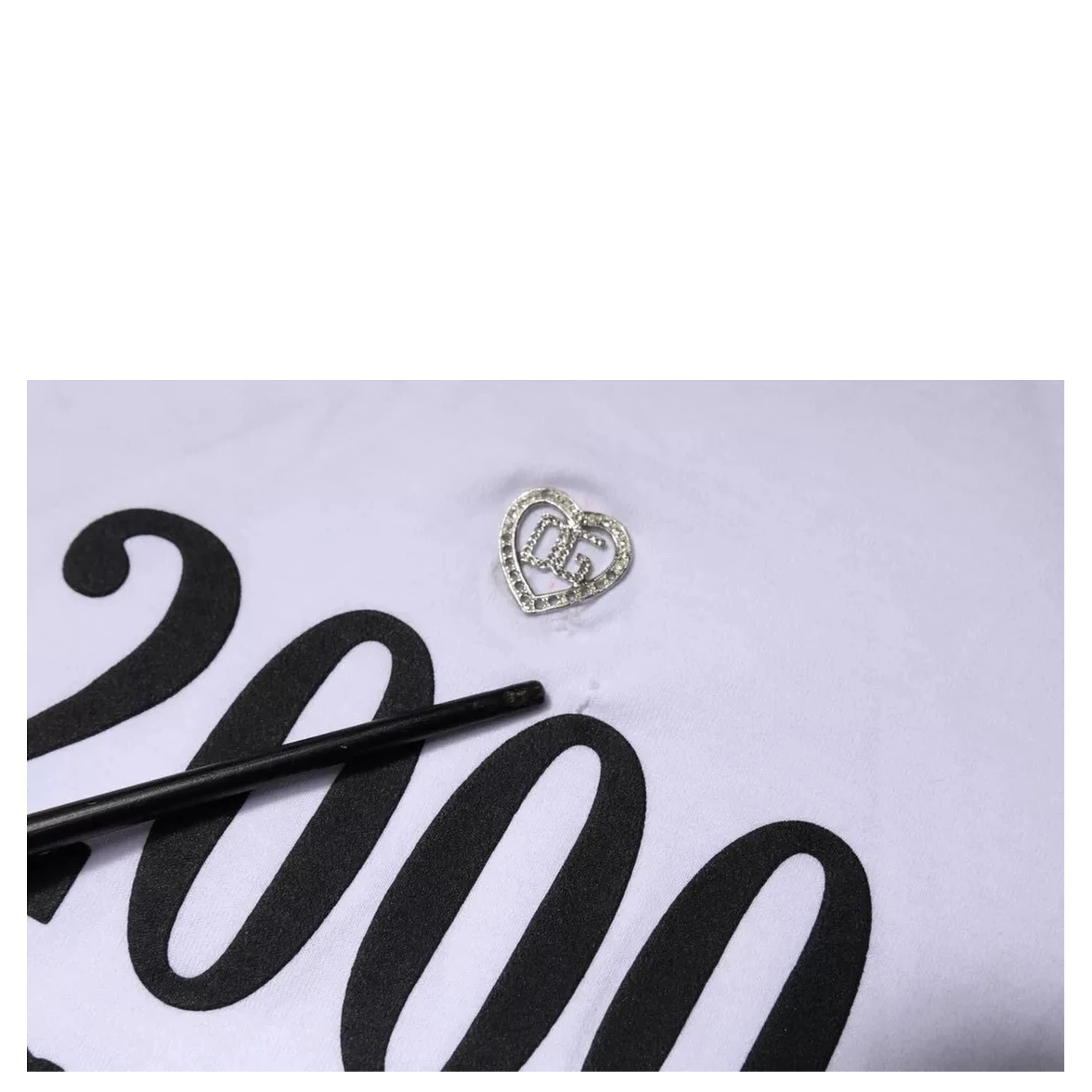 White Graphic Print Cotton Crew Neck T-shirt