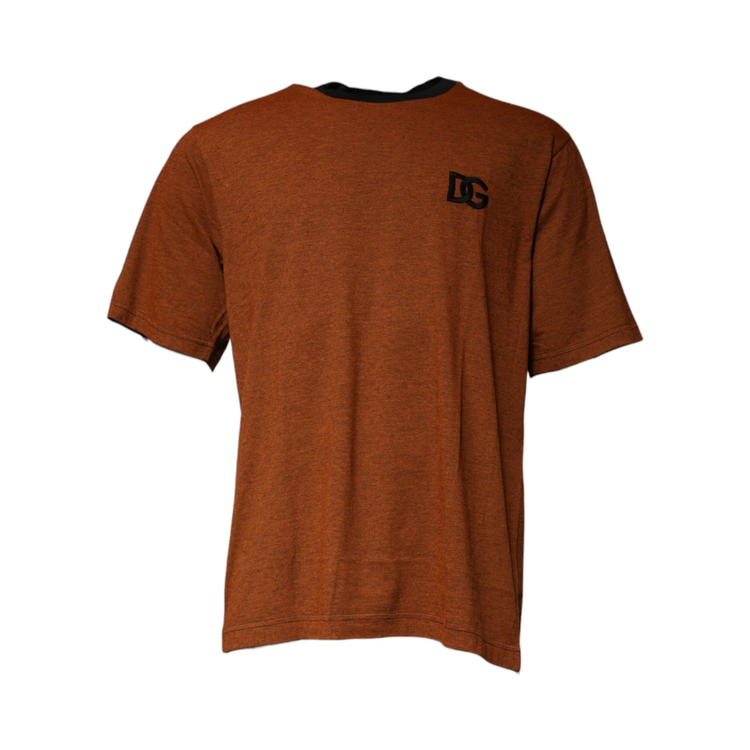 Brown DG Logo Cotton Crew Neck T-shirt