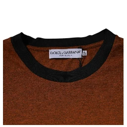 Brown DG Logo Cotton Crew Neck T-shirt