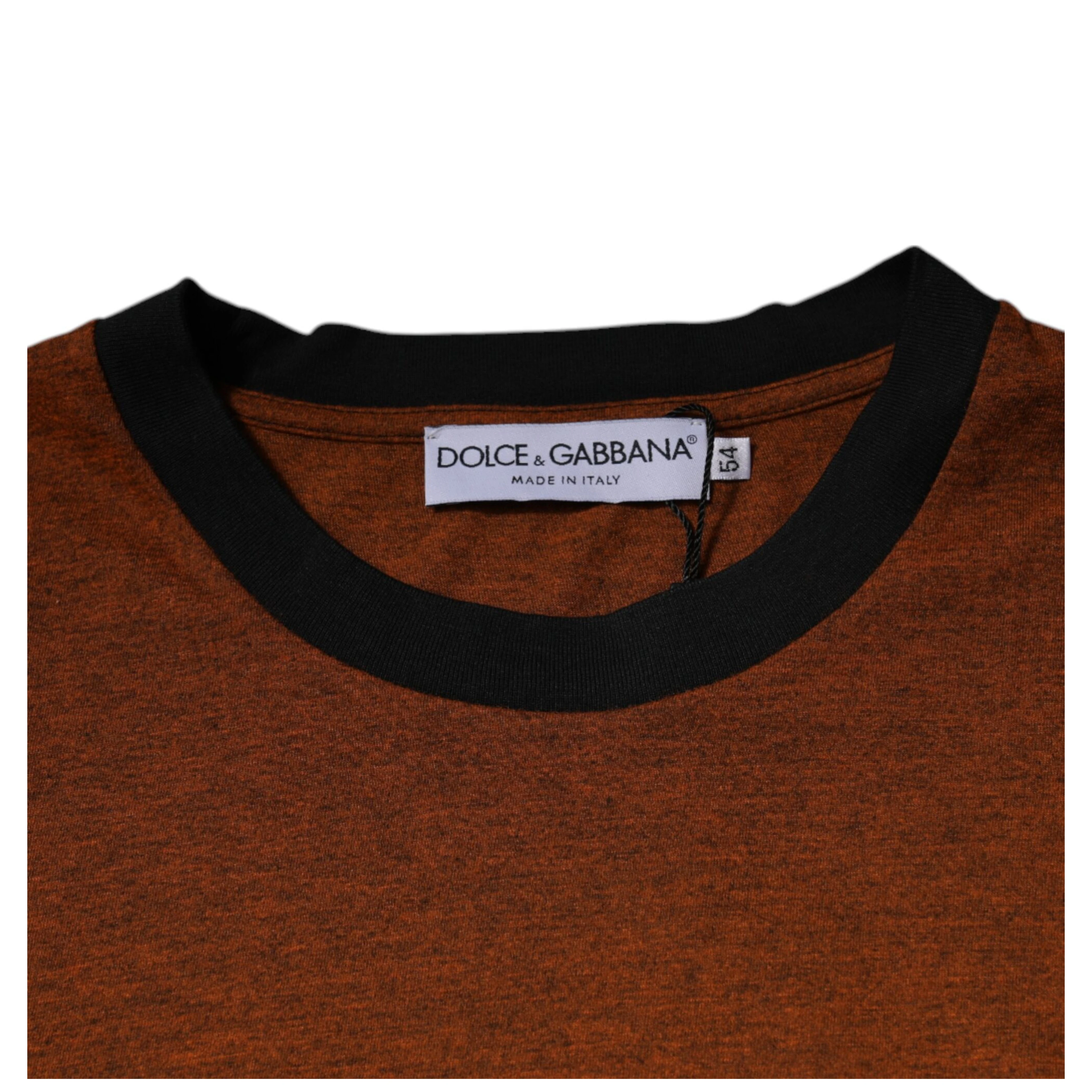 Brown DG Logo Cotton Crew Neck T-shirt