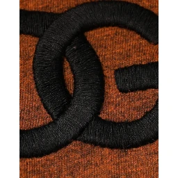 Brown DG Logo Cotton Crew Neck T-shirt