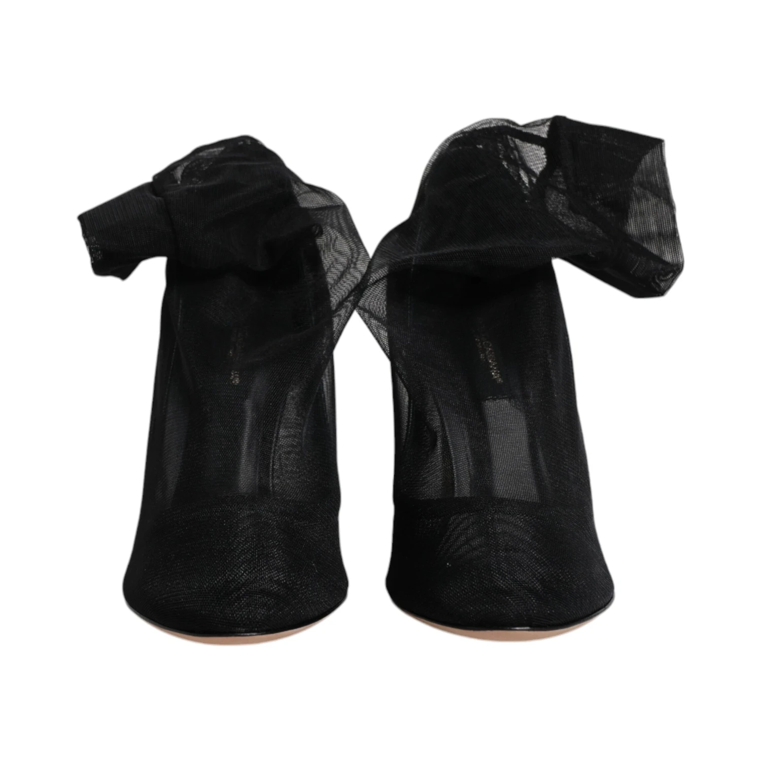 Black Nylon Mesh Sock Style Boots Shoes