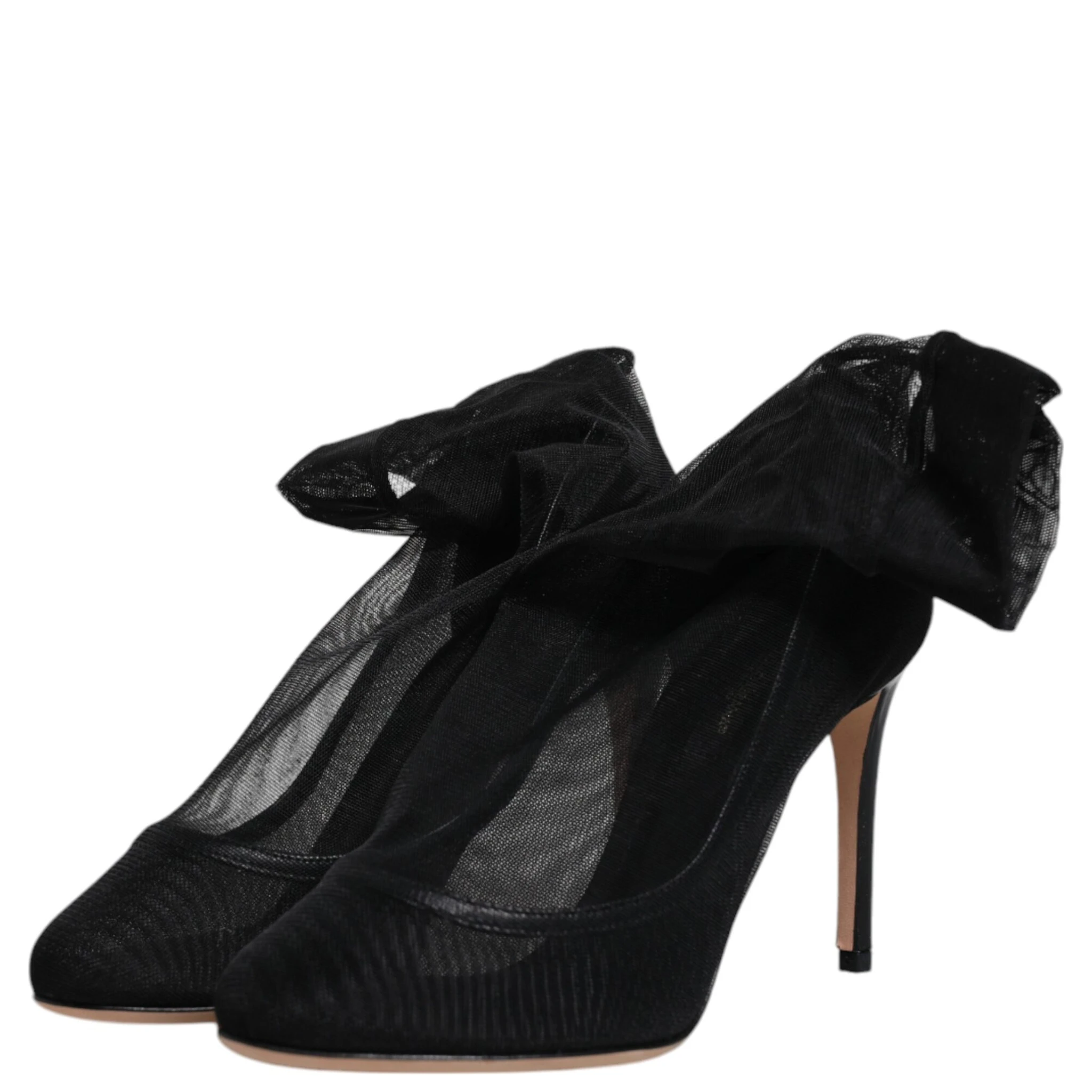 Black Nylon Mesh Sock Style Boots Shoes