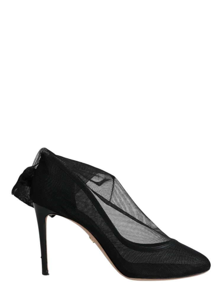 Black Nylon Mesh Sock Style Boots Shoes