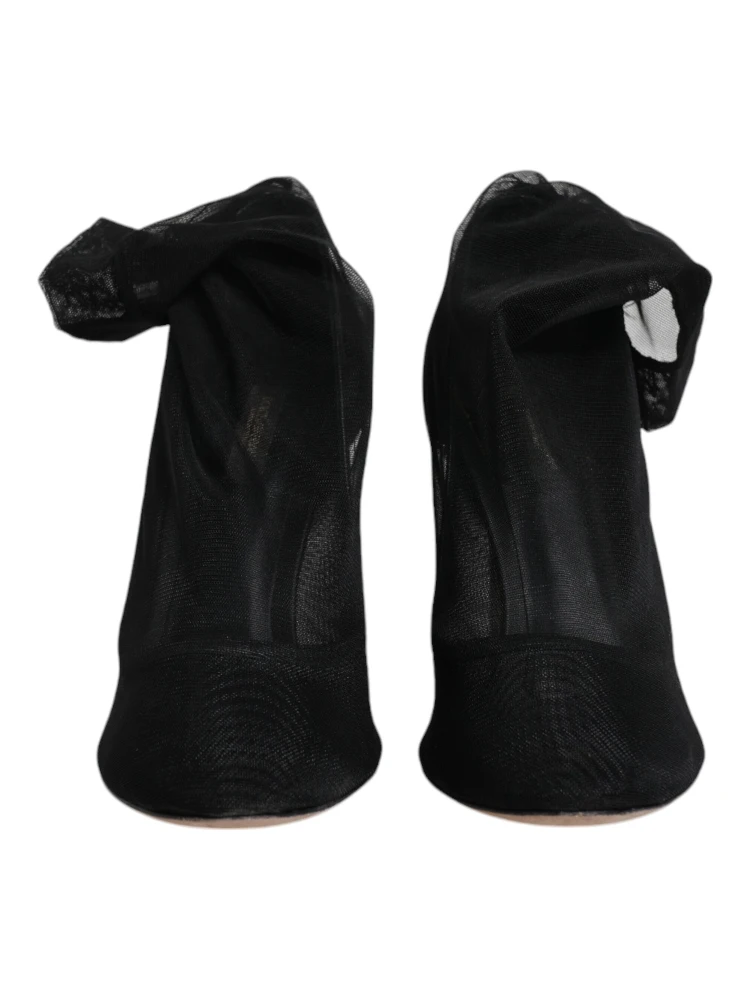 Black Nylon Mesh Sock Style Boots Shoes alternative