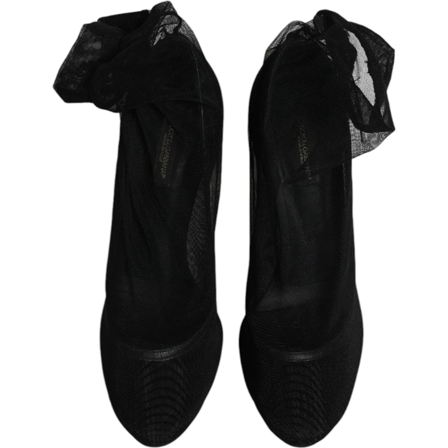 Black Nylon Mesh Sock Style Boots Shoes