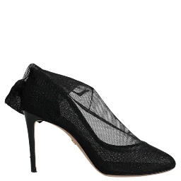 Black Nylon Mesh Sock Style Boots Shoes