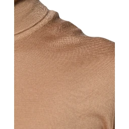 Brown Turtleneck Long Sleeve Pullover Sweater