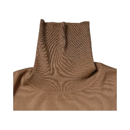 Brown Turtleneck Long Sleeve Pullover Sweater
