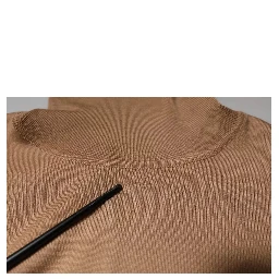 Brown Turtleneck Long Sleeve Pullover Sweater