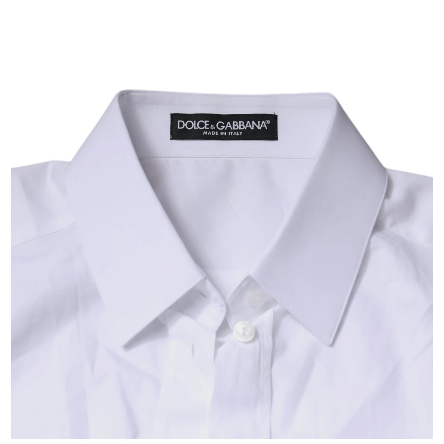 White Cotton Collared Long Sleeves Shirt Top