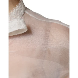 White Ascot Collar Long Sleeves Blouse Top