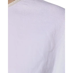 White Cotton Silk Round Neck Wrap Blouse Top