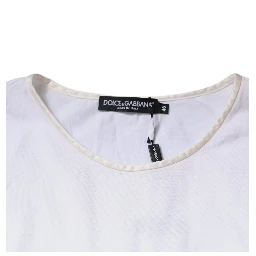 White Cotton Silk Round Neck Wrap Blouse Top
