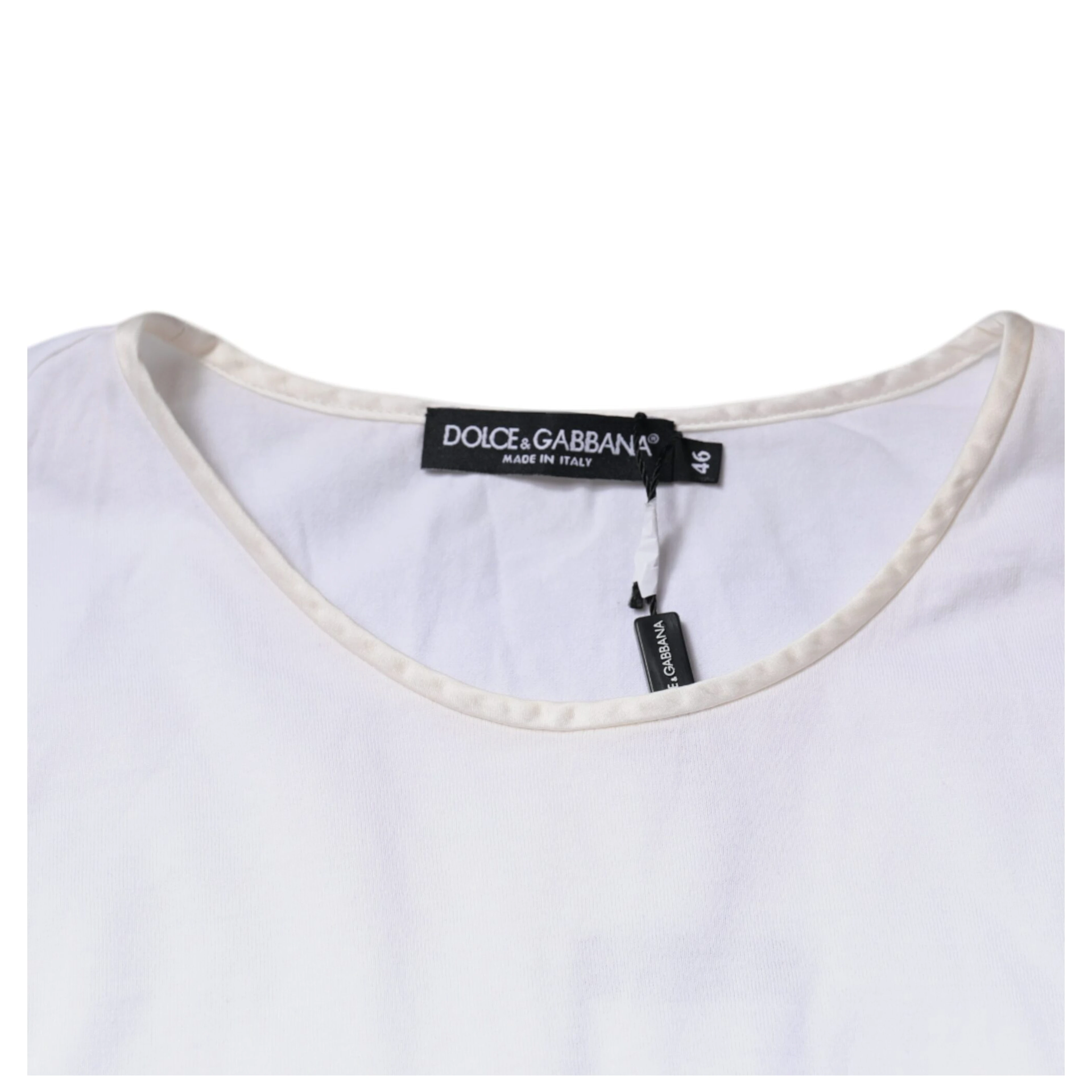 White Cotton Silk Round Neck Wrap Blouse Top