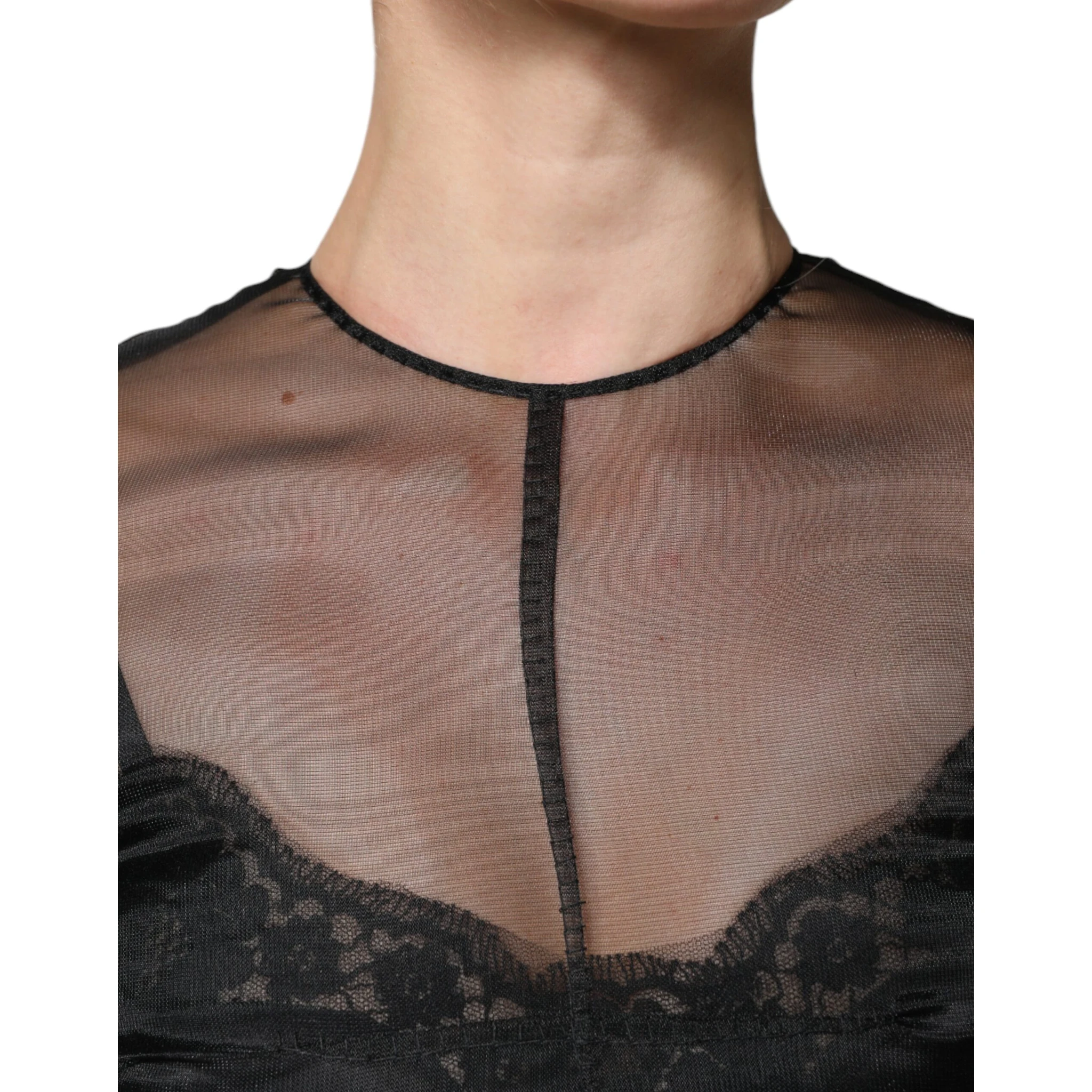Black Tulle A-line Midi Cocktail Gown Dress