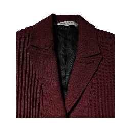 Maroon Belted Button Down Dress