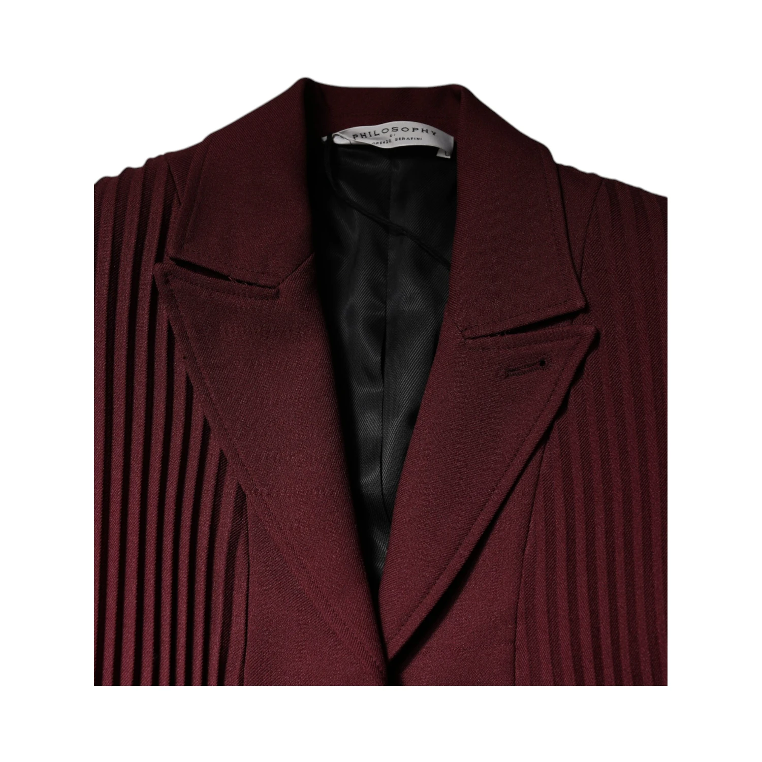 Maroon Belted Button Down Dress