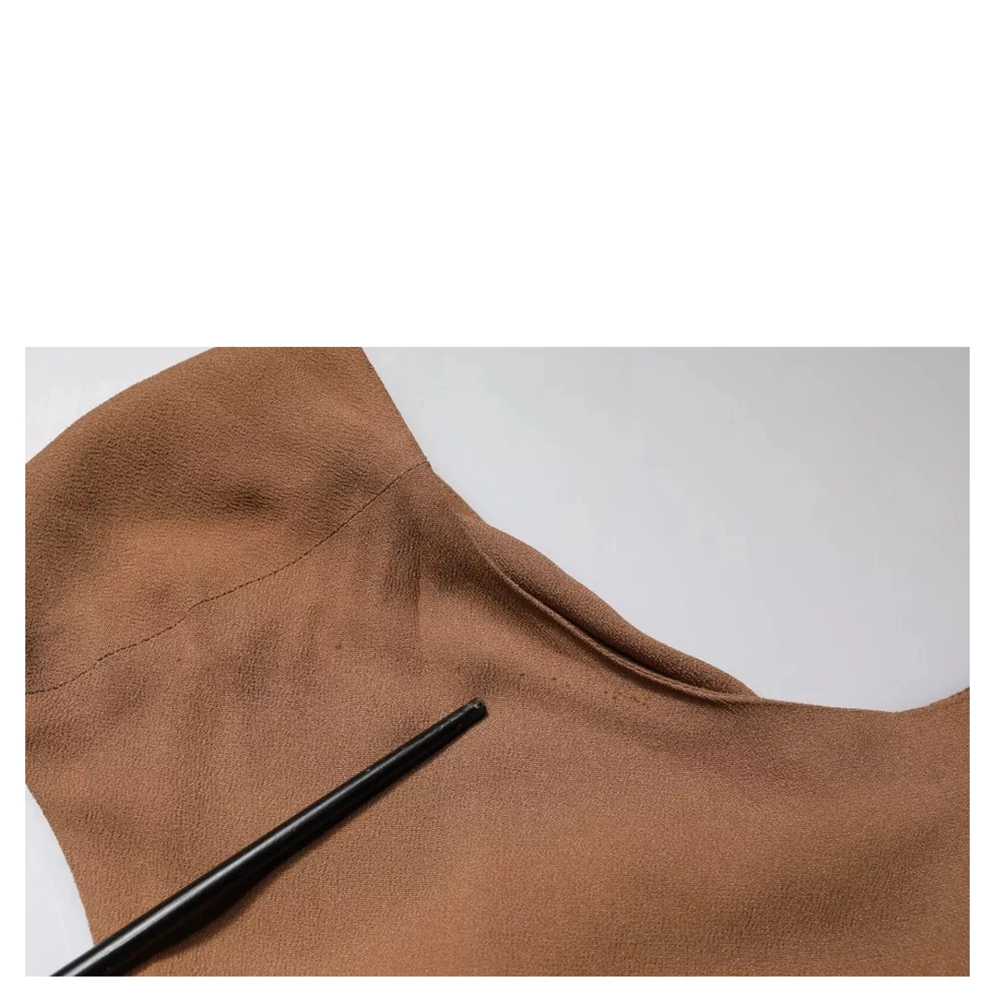 Brown Sleeveless Deep V-neck A-line Long Maxi Dress