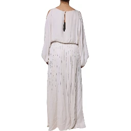 Off White Embellished Long Maxi Dress