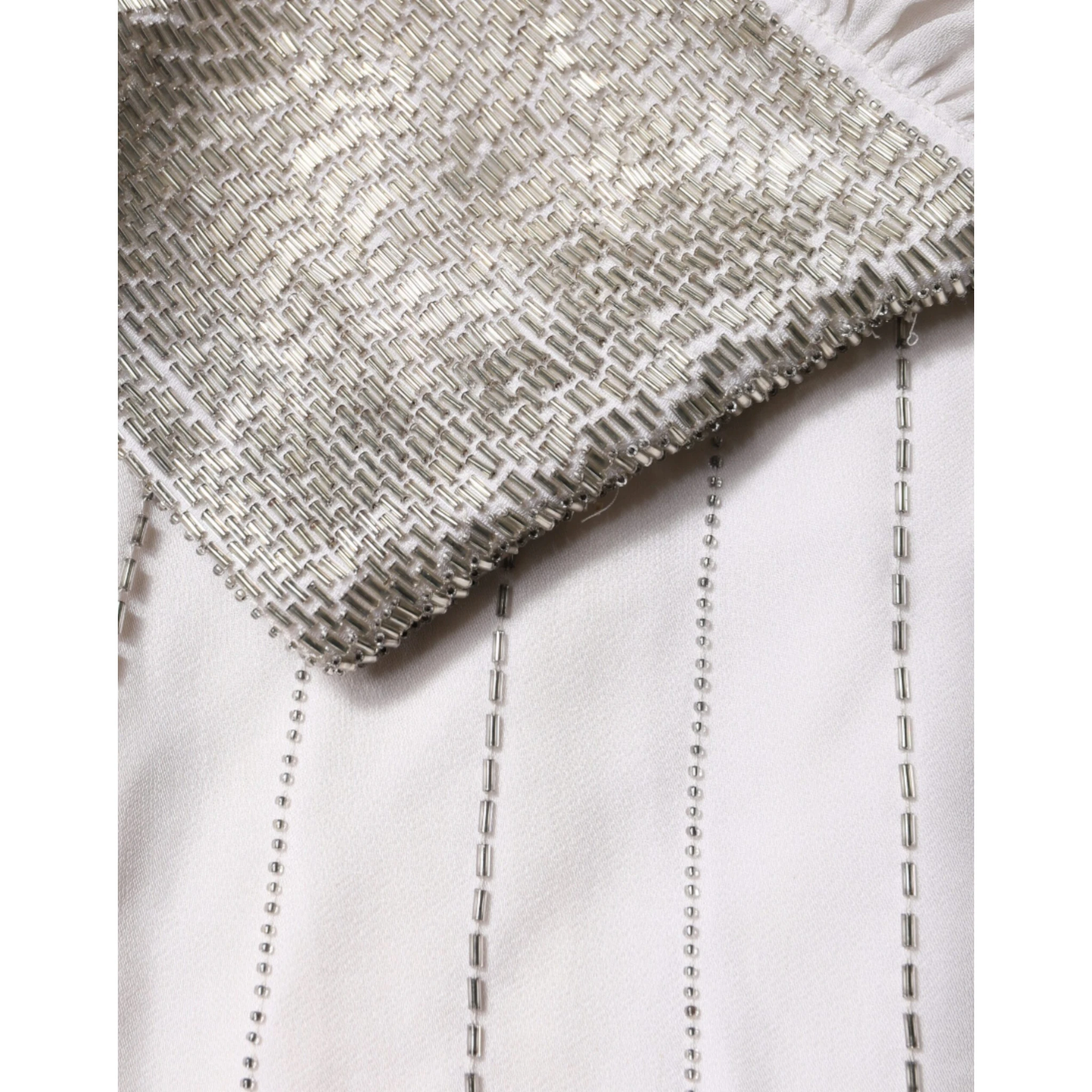 Off White Embellished Long Maxi Dress