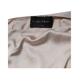 Beige One Shoulder Asymmetric Drape Dress