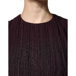 Brown Silk Short Sleeves Sheath Maxi Dress