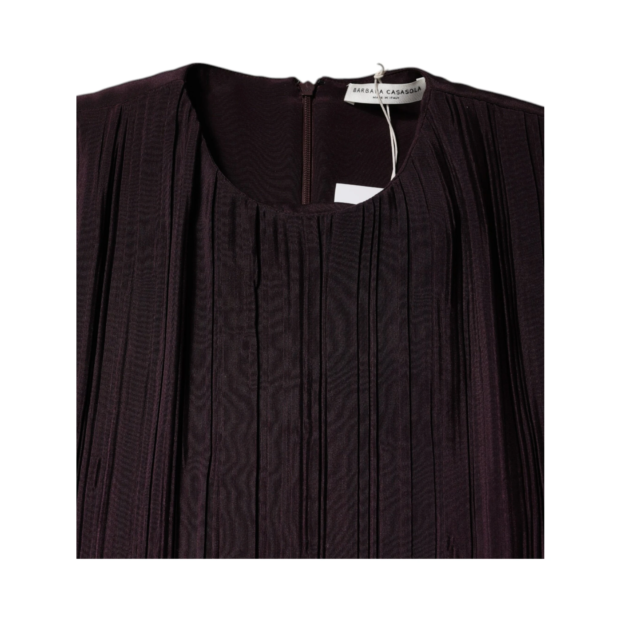 Brown Silk Short Sleeves Sheath Maxi Dress