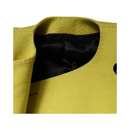 Lemon Yellow Wool Long Sleeves Cropped Coat Jacket