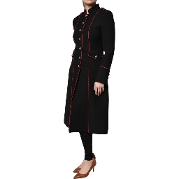 Black Single Breasted Trench Coat Jacket