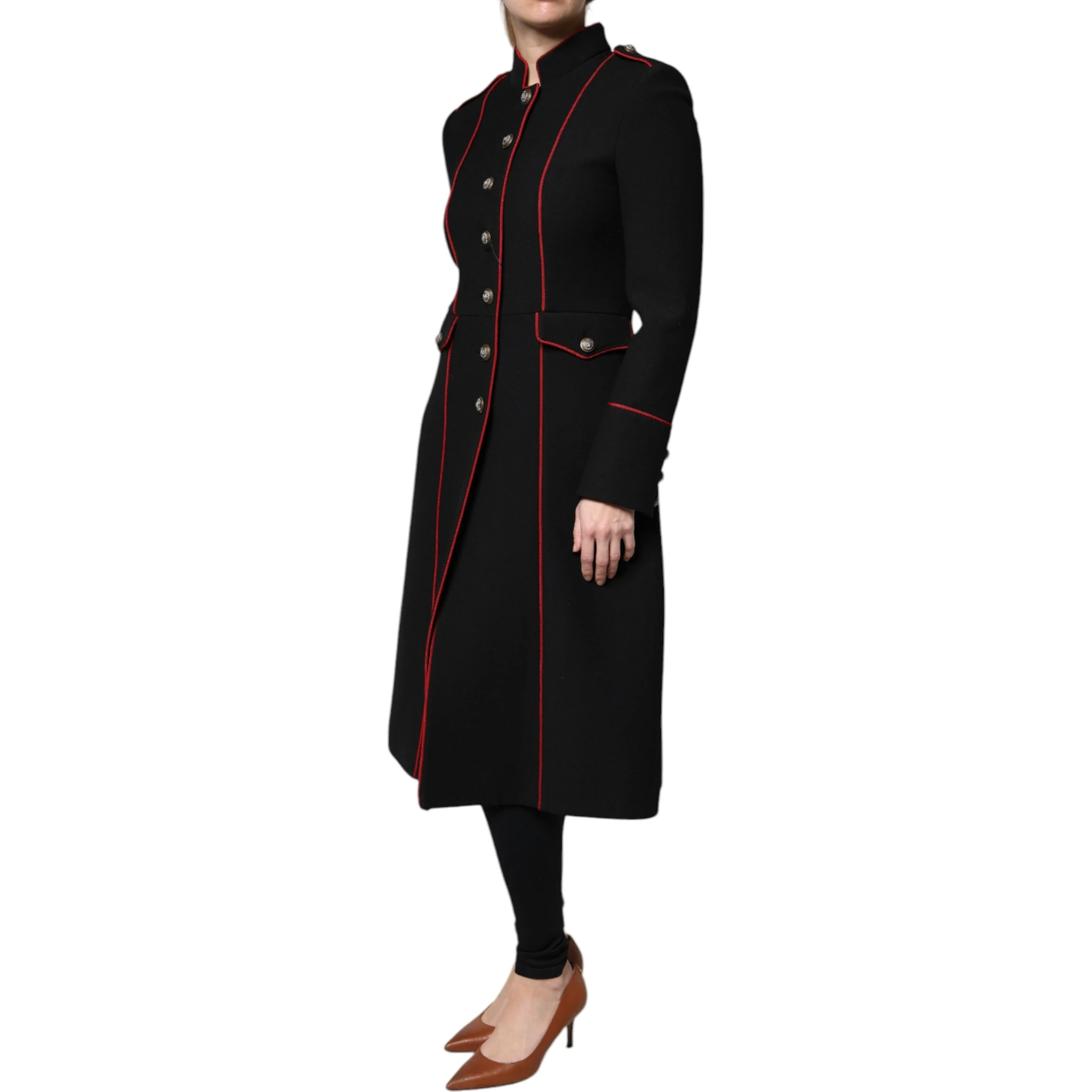 Black Single Breasted Trench Coat Jacket